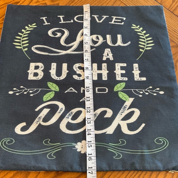 “I Love You A Bushel And A Peck” Pillow Cover, 17”x17” - Picture 4 of 5